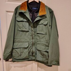 Vineyard Vines by Shep & Ian Green Ski Jacket Corduroy Insulated Men Lg